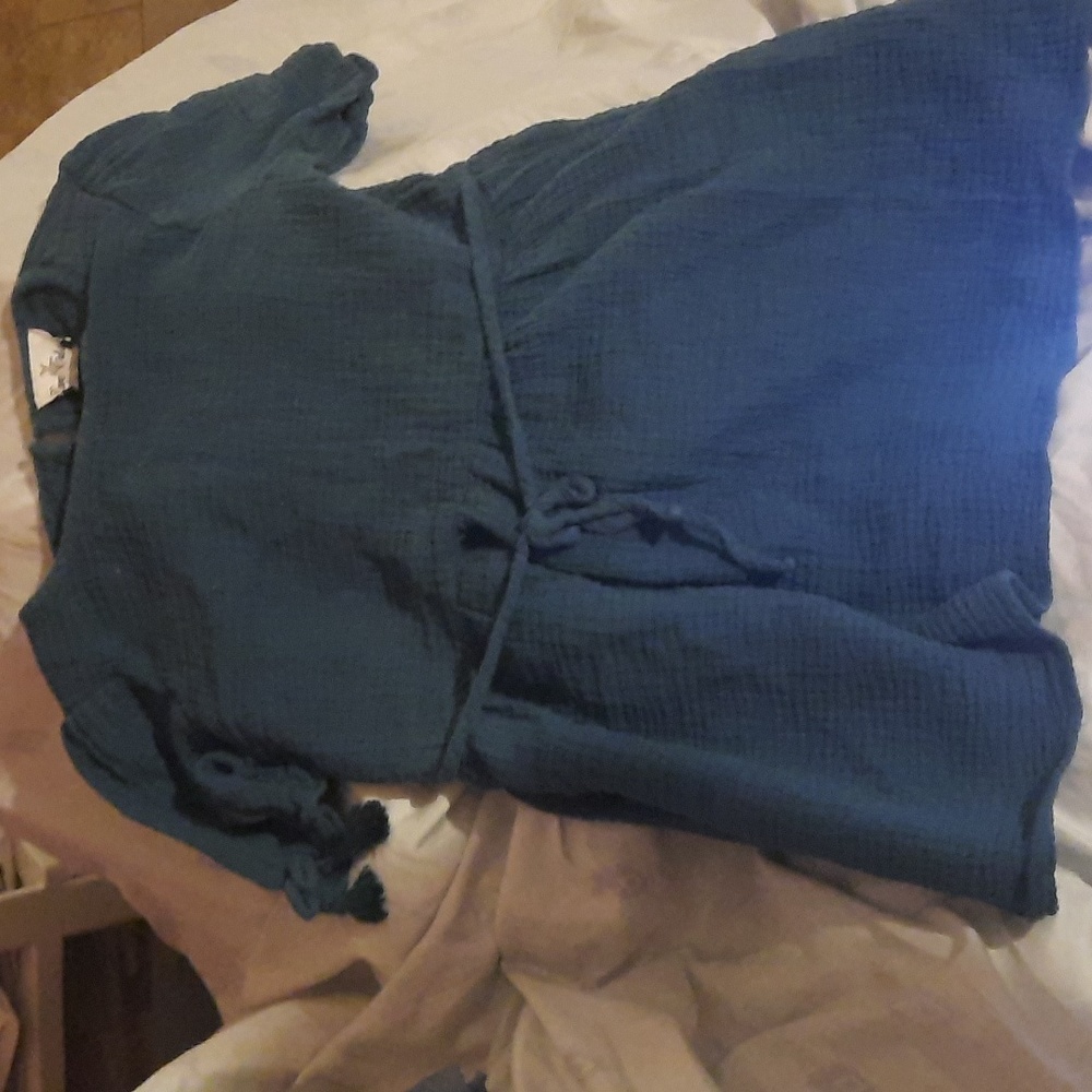 Rare editions dark teal green dress sz 12